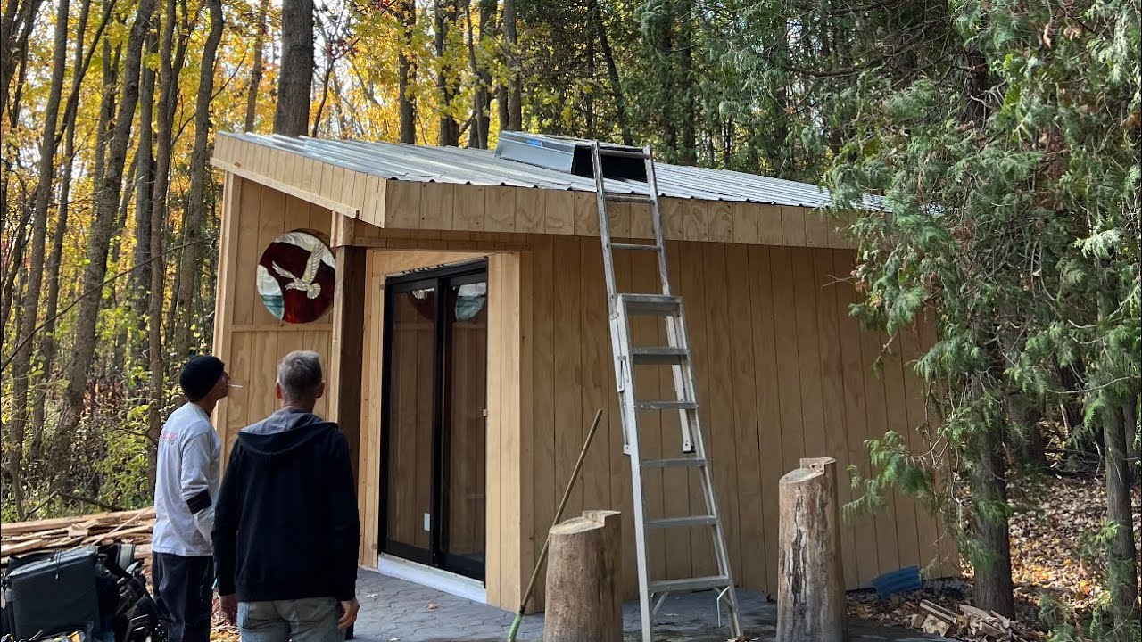 We Built a Off Grid Cabin In a Secluded Secret Location From Scratch