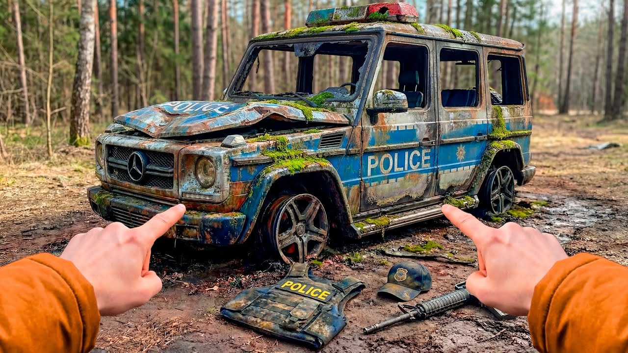 Первый запуск заброшенного полицейского «Мерседеса» | Тест-драйв забытого полицейского G-WAGON от...