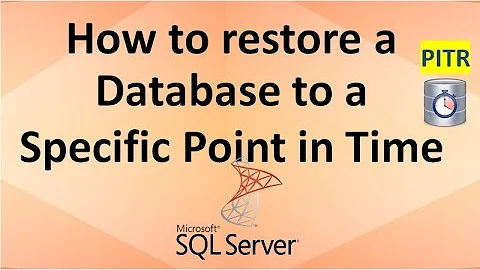 Point in time restore in SQL Server || How to restore a database to a specific point in time ||MsSQL