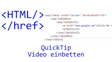 QuickTip #39 - HTML5 Video einbetten | HTML Tutorial | iframe