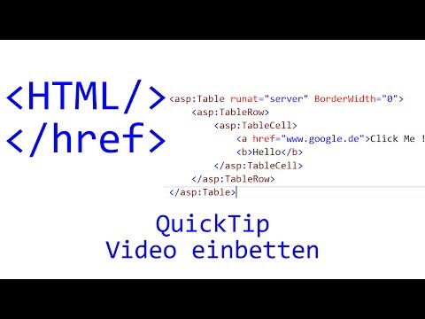 Video: So Betten Sie Ein Video In HTML Ein