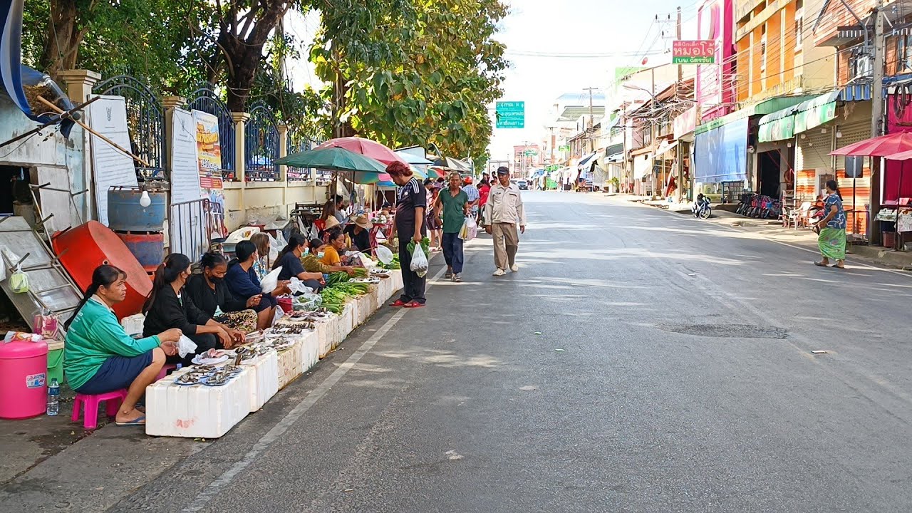 มนต์เสน่ห์ตลาดสดอำเภอราษีไศล ขายปลาสดๆจากแม่น้ำมูล รีวิวตลาดสดอำเภอราษีไศล ตลาดสดเทศบาลตำบลเมืองคง