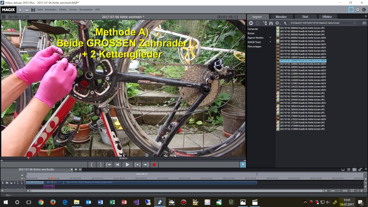 Kette mit Verbindungsglied  Missing-Link Kettenschloss einbauen