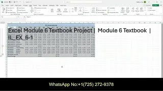 Excel Module 6 Textbook Project |  Module 6 Textbook  | IL_EX_6-1