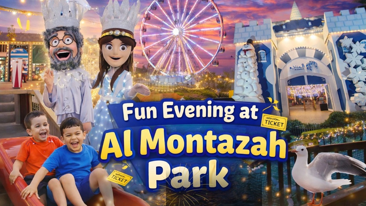 Fun Evening at Al Montazah Park 🎡 and Peaceful Walk at Al Qasba 🌅🕊️ | Sharjah Vlog