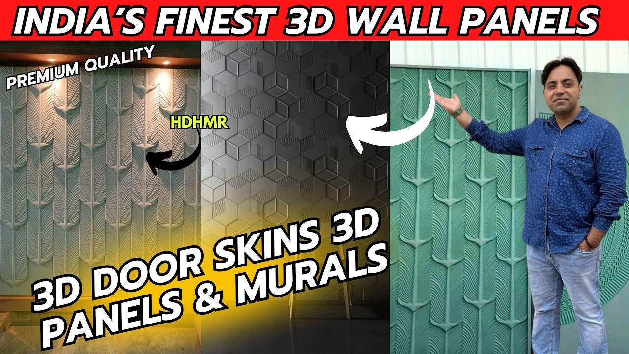 Premium 3D Wall Murals & Door Panels | Made with HDHMR CNC - India's ...