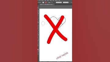 Illustrator Hack: Create a Heart Shape with Round Rectangular Tool! #shortvideo  #youtubeshorts