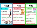 HAVE, HAS & HAD 🤔 | Grammar lesson | How to use them correctly & quiz!