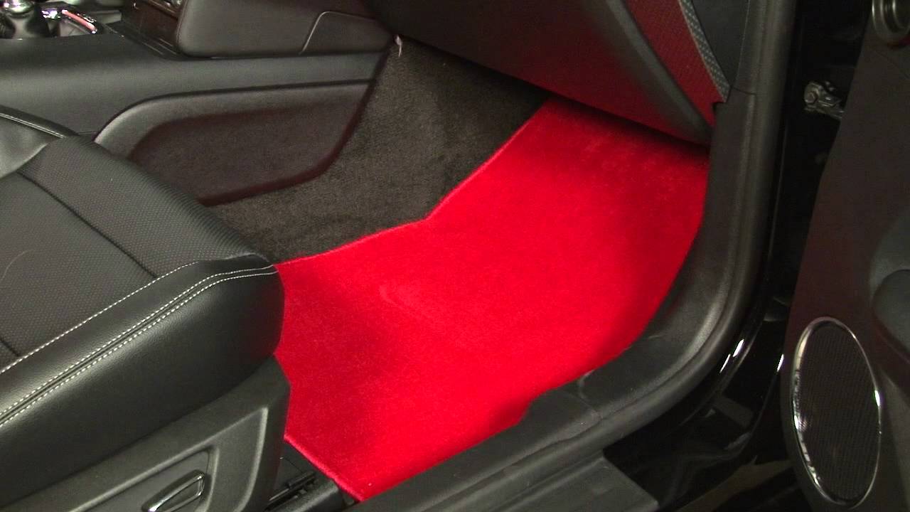 Lloyd Mats F1174007 Mustang Floor Mat Carpeted Red Plain Set 2015 2020