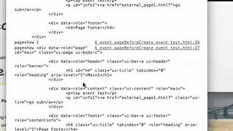 jQueryMobile alpha4 - Page Create Event