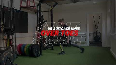 DB Suitcase Knee Over Toe Split Squat