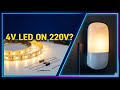How to Run a 4V LED Strip on 220V AC (Safely!)