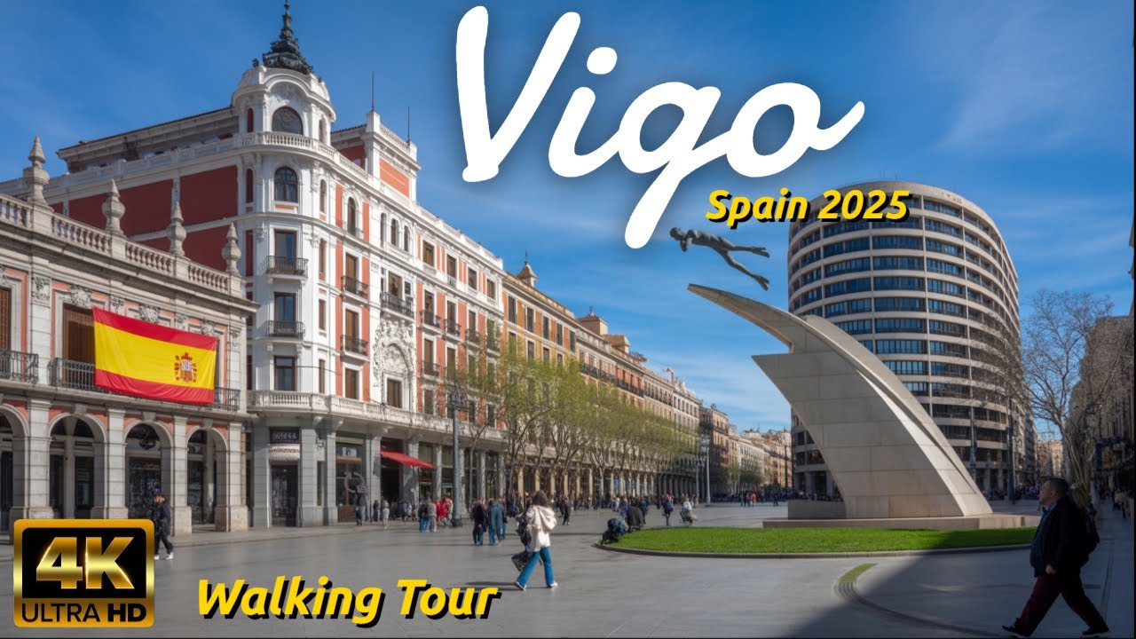 VIGO, Spain 4K WALKING TOUR - Beautiful and Relaxing Tour