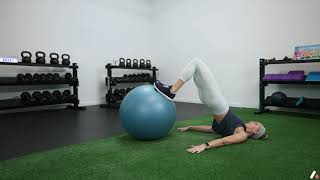 Stability Ball Hamstring Curl Dropset