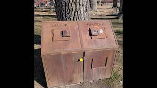 How to use the bear proof garbage cans, Ridgway, Colorado.