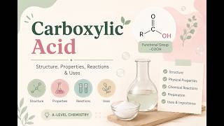 Carboxylic Acids Explained | A Level Chemistry | Properties, Reactions & Preparation