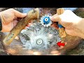 Homemade beyblade vs water