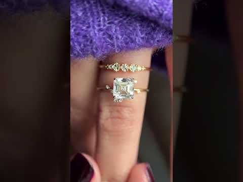 To A Flame Ring With Asscher Cut Diamond By Melanie Casey Fine Jewelry
