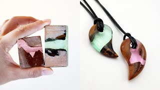 Pingentes De Magatama Em Resina Epóxi E Madeira