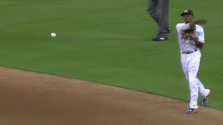PHI@MIA: Gordon's sliding stop robs Blanco of a hit