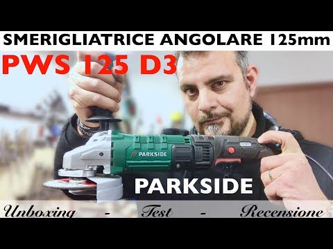 PWS 125 D3 angle grinder. Lidl Parkside. Flex 1200W disc 125 mm 220V. Review and test.