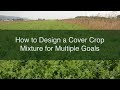How to Design a Cover Crop Mixture for Multiple Goals How to Design a Cover Crop Mixture for Multiple Goals
