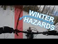 Oops Hit a Tree! - Winter Mountain Biking Black Diamond single track @ Jakes Attack - Hydrocut MTB