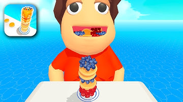 PANCAKE RUN 🥞🍔 NEW GAME UPDATE LEVEL 6 / Mobile Gameplay Walkthrough Android, iOS #Shorts