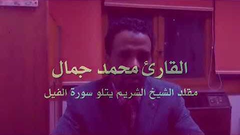 القارئ محمد جمال مقلد الشيخ الشريم يتلو سورة الفيل