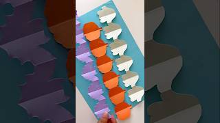 Paper folding Halloween garland #halloweencrafts #fallcrafts #papercraft #halloween2025 #easycraft