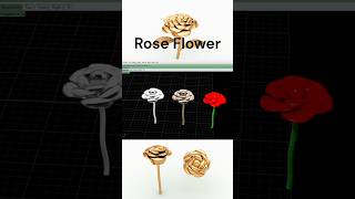 full 👆🏻video link/ Rose Flower 3D Model In Matrix 9.0 #matrix #cad #jewelry #tutorial screenshot 5