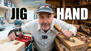 Hand Cut or Jig Cut.  Enjoywood Door Hinge Jig.