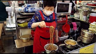 광장시장 신라면,짜파게티 / egg noodles - shin ramen, Chapagetti / korean street food
