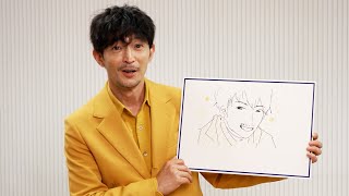 津田健次郎、賀喜遥香が描いた“似顔絵”に「すっごいお上手ですね！？」　『ベンザブロック』新TVCM「かぜの瞬間 黄色のベンザ」篇 メイキング＆インタビューも