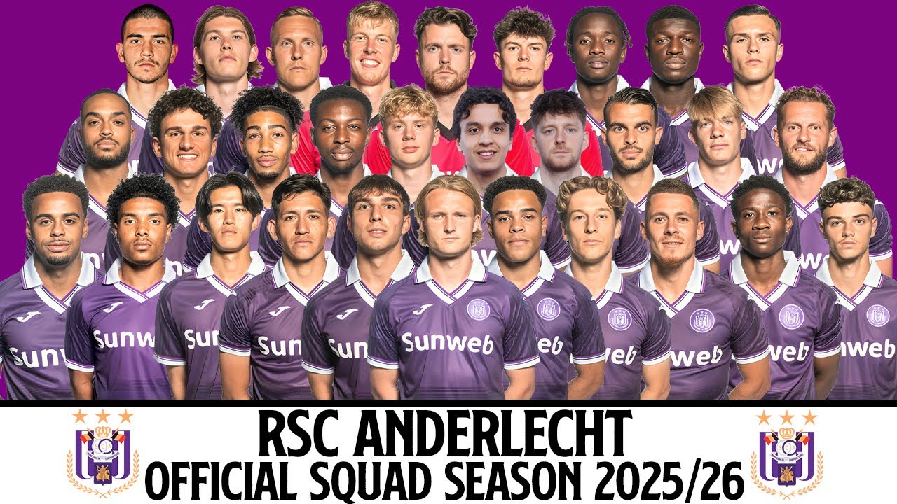RSC Anderlecht Official Squad Season 2025/26 | Anderlecht Squad 2025/26