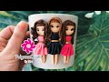 English subs! Polymer clay mother and 2 daughters on a mug - أم و بناتها على ماج بالصلصال الحراري