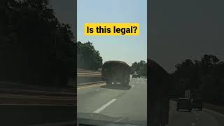 Hillsborough North Carolina old school bus on I-40