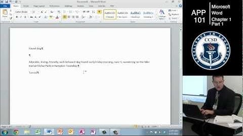 APP101 - Word - Chapter 1 - Part 1
