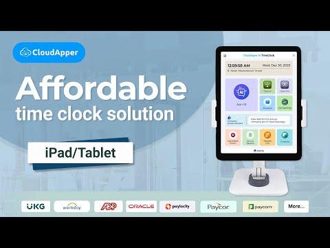 Affordable iPad/Tablet-Based TimeClock