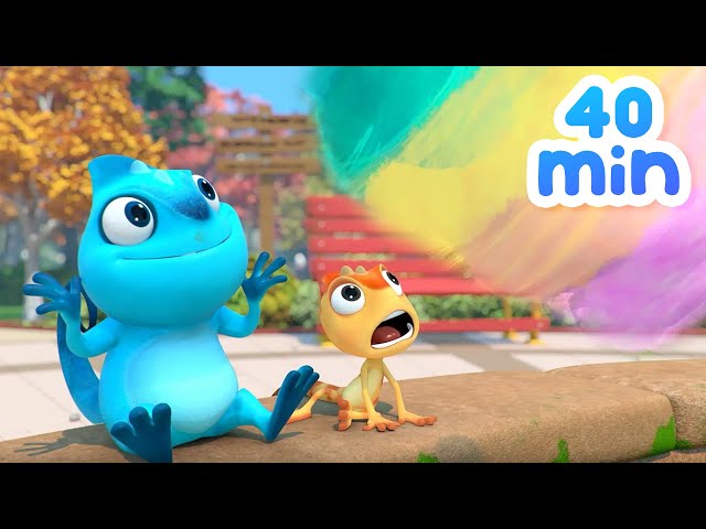 Cam u0026 Leon | COLOR CLOUD (COMPILATION) Cartoon for Kids | Funny Cartoon class=