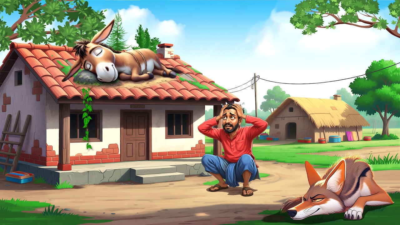 कामचोर गधा और चापलूस सियार || Hindi kahani | moral story | cartoon kahaniya ||