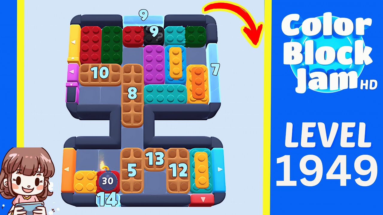 Color Block Jam Level 1047 (1949) Solution Walkthrough - YouTube