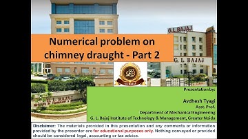 Solution of numerical problem on chimney draught - Part 2
