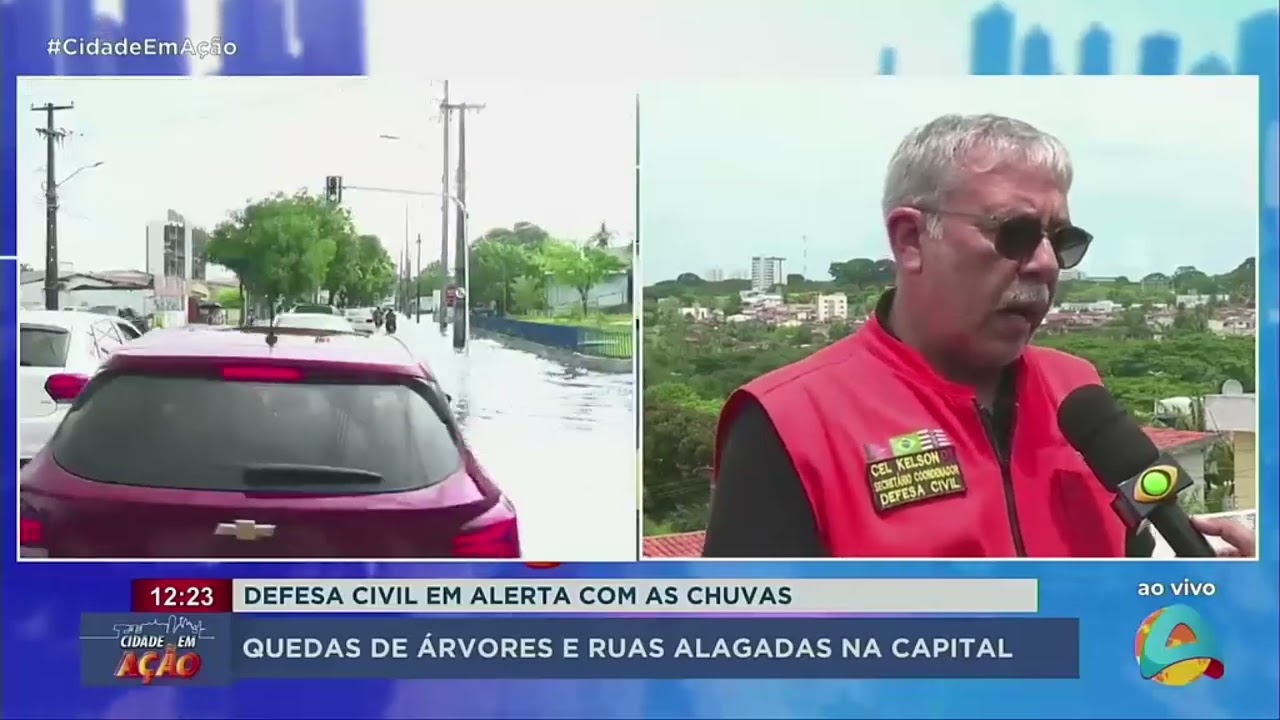 Cidade em Ação - Defesa Civil alerta após chuvas causarem alagamentos e quedas de árvores na capital