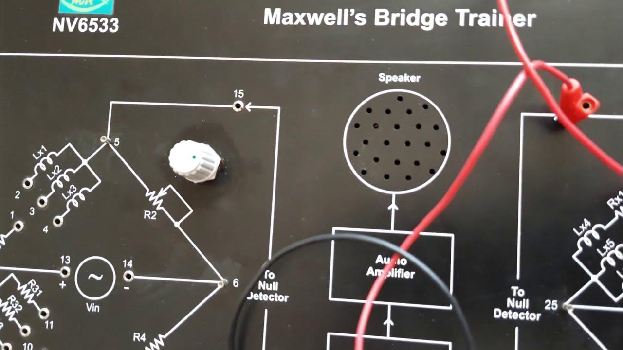 Determination of unknown inductance and Q factor using maxwell's