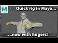 Upgrading a Quick-Rig with fingers (using HumanIK)