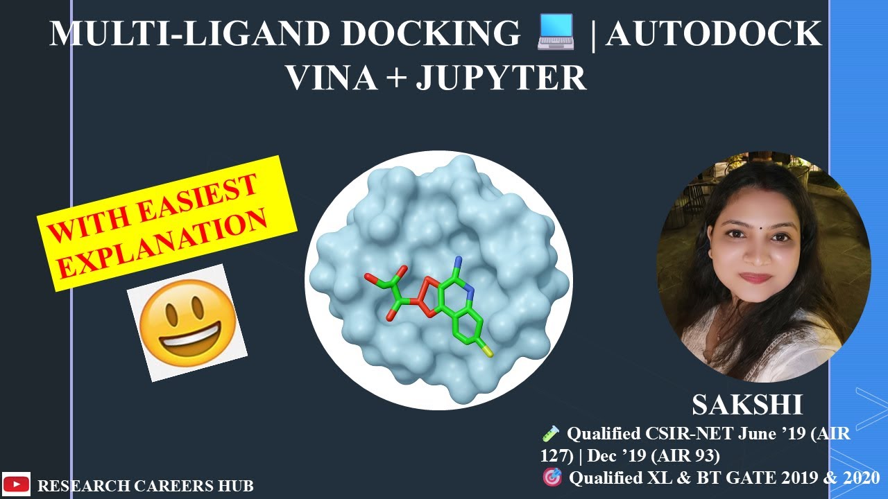 Molecular Docking with Multiple Ligands | AutoDock Vina using Jupyter ...