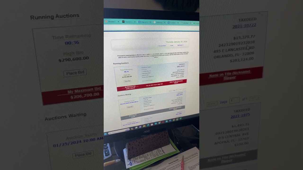 Great deals at Tax deed sales! Not this time! #taxdeedsale #realestateinvestor #auction