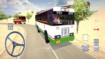 TSRTC Bus Driving in Bharat Bus Simulator 3D Game Android Gameplay | Indian Bus Games for Android