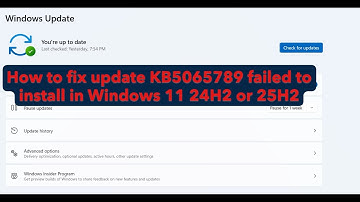 How to fix update KB5065789 failed to install in Windows 11 24H2 or 25H2